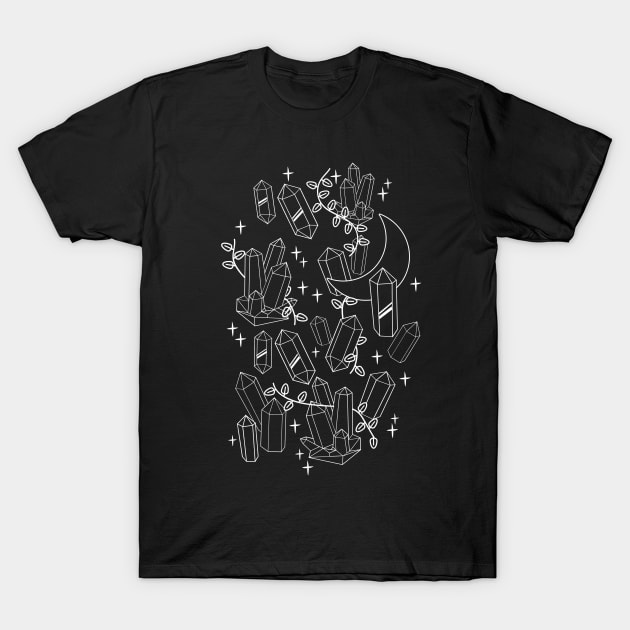 Crystals Outline T-Shirt by creationsbym